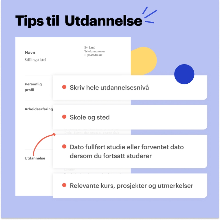 Hvordan du skal legge til utdannelse på en enkel CV