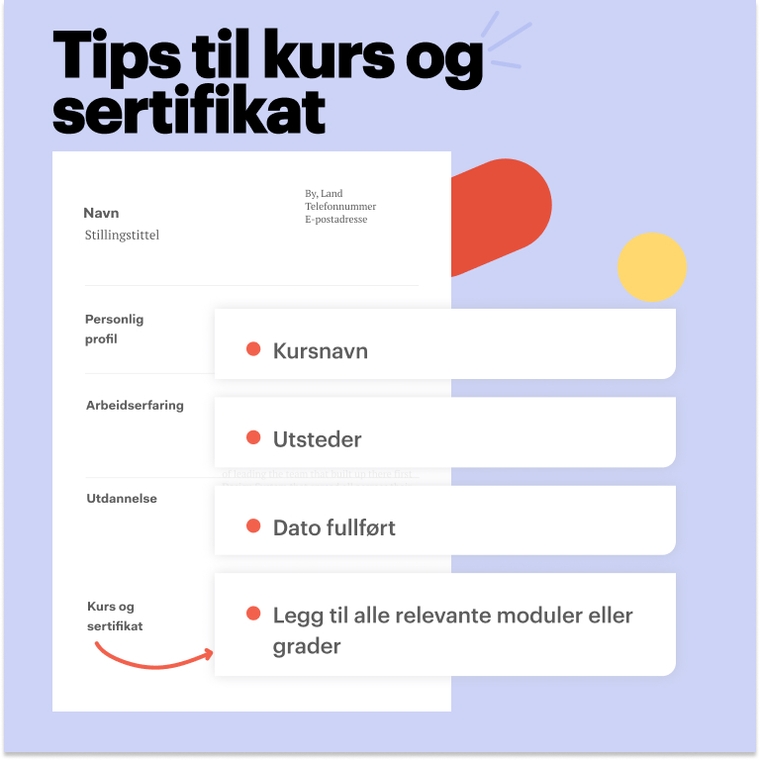 Hvilke kurs og sertifiseringer som nyutdannede bør ha med på en CV
