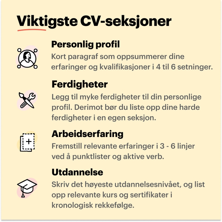 cv sections no 1