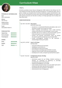 Velg mal Cambridge og lag en profesjonell CV