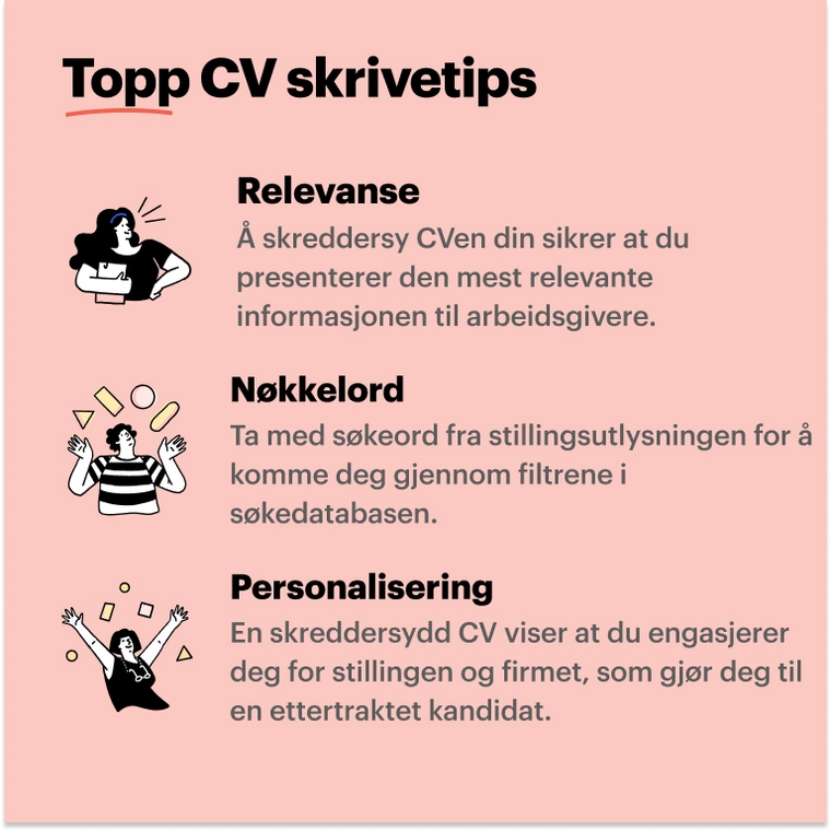 Viktigste punkter å ta med på en student CV