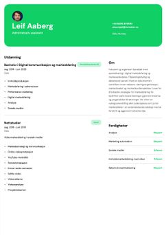 Velg mal Erasmus og lag en profesjonell CV