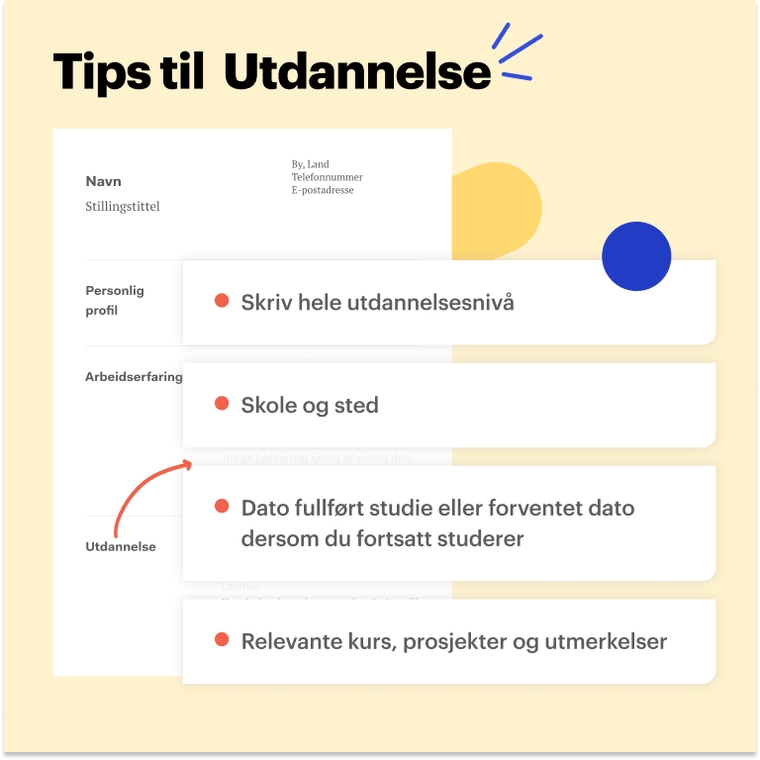 Hvordan du skal skrive utdannelse å din CV