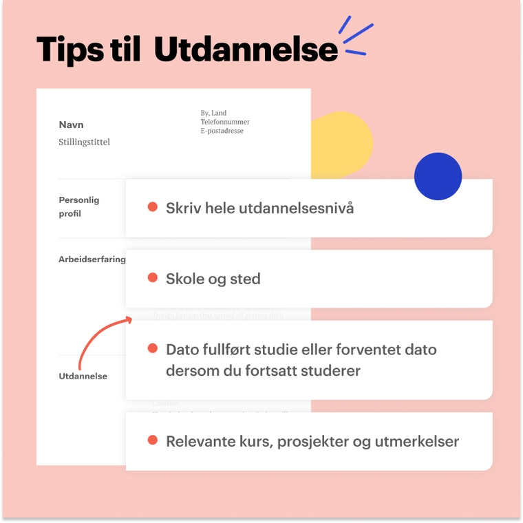 Tips til hvordan du skal legge til utdannelse på din CV