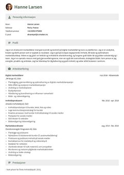 Velg mal Berkeley og lag en profesjonell CV