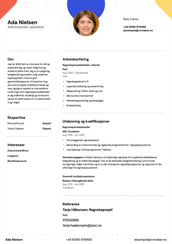 CV for middels erfaring